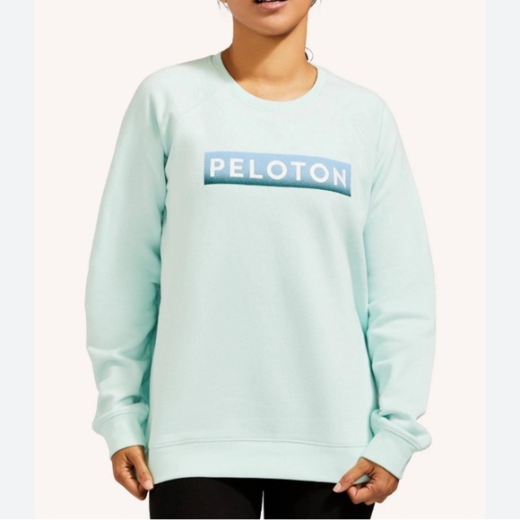 Peloton Sweater Extra Small Cotton Blend Graphic Sweater Cozy Workout - Picture 2 of 7
